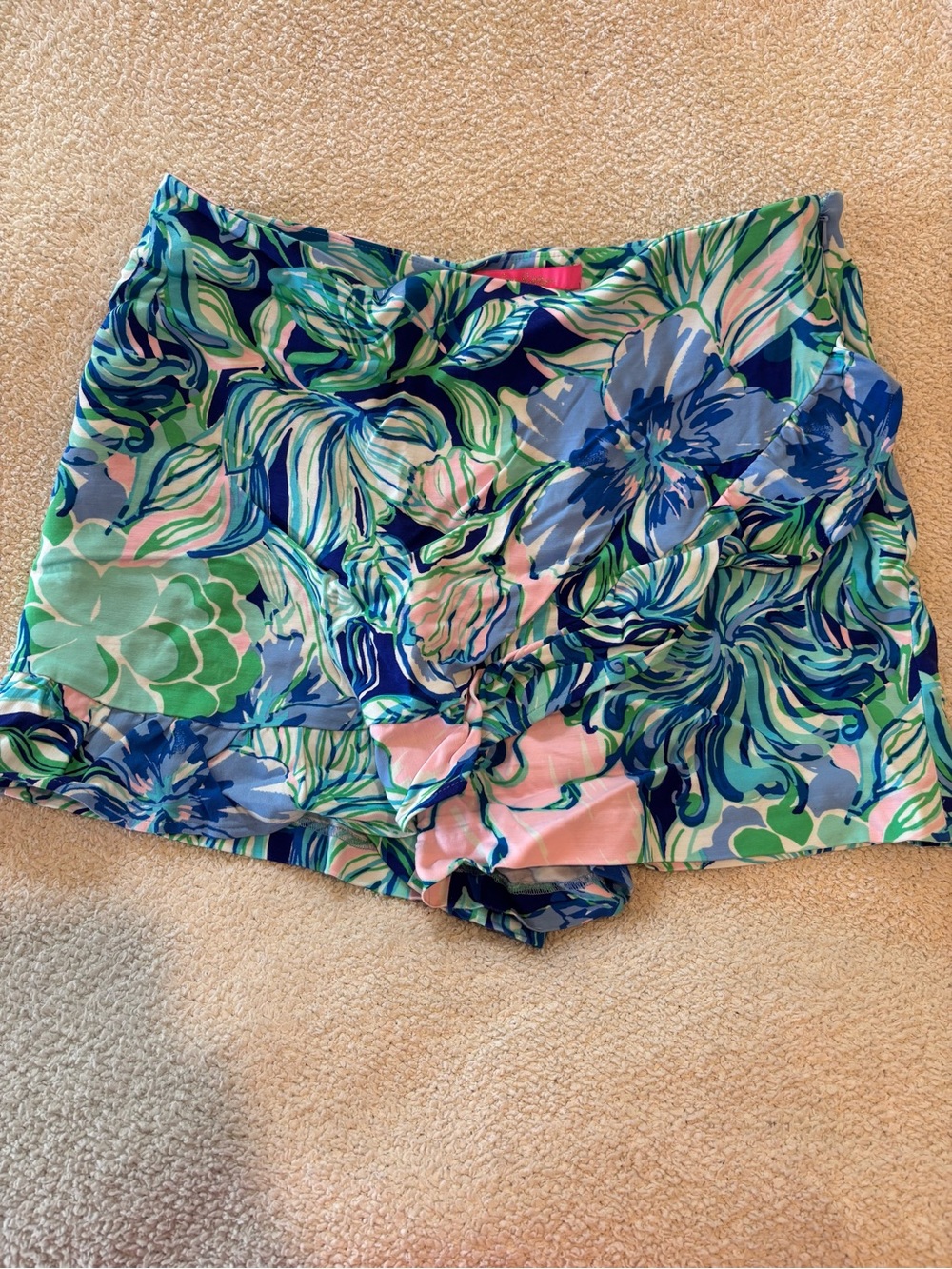 Lilly Pulitzer Blue Green Pink Floral Skort Shorts